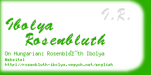 ibolya rosenbluth business card